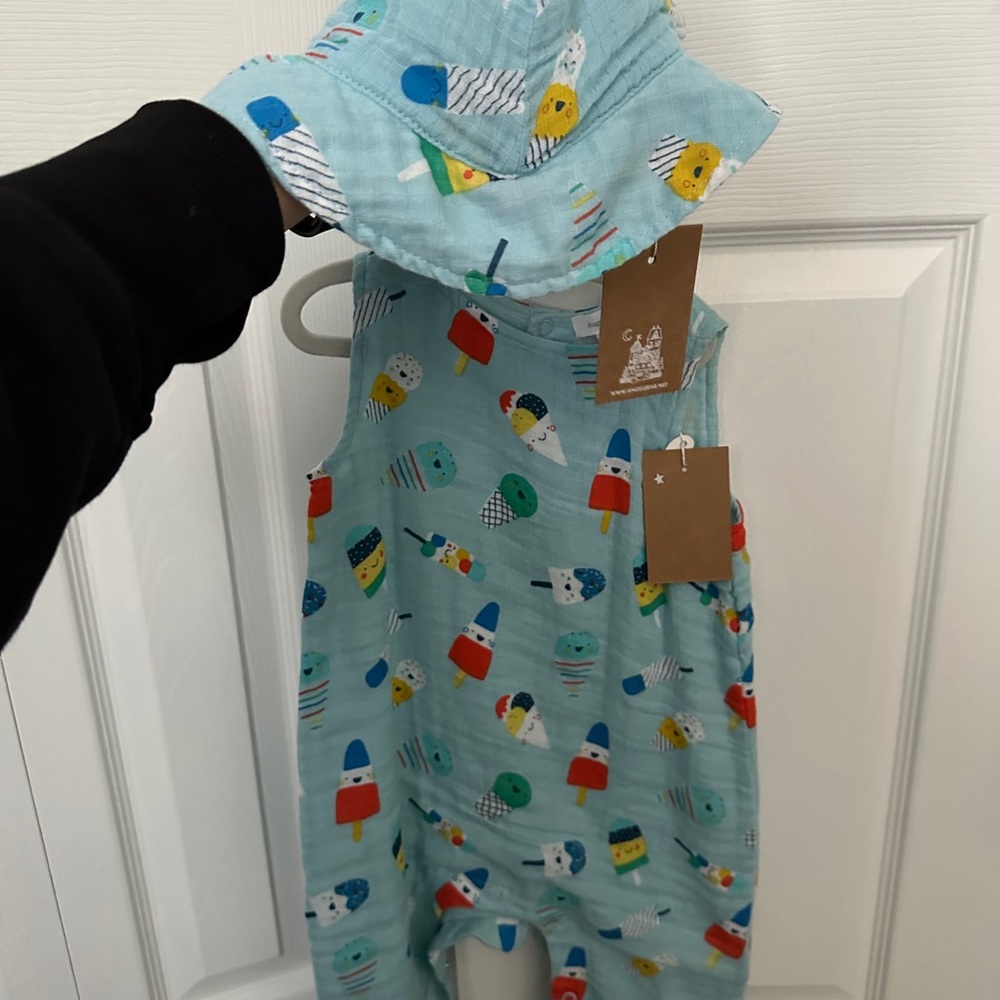 NWT one piece outfit w hat